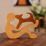 Boy and Dog Playing
