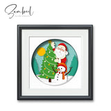 3D Santa with Christmas in Snow - Zambeel Art Studio