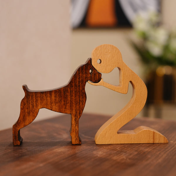 Boy with Doberman