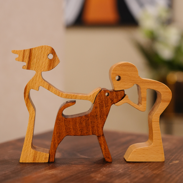 Girl & Boy with Pet Dog