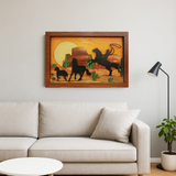 Cowboy Chasing Horse