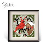 3D Christmas Cardinal - Zambeel Art Studio