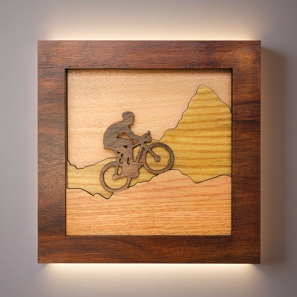 Cyclist on a Mountain Trail
