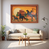 Cowboy Chasing Horse