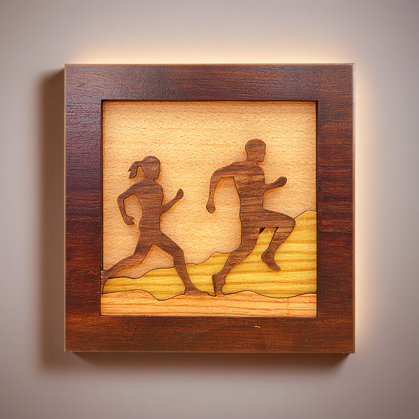Male & Female Runner on a Mountain Trail
